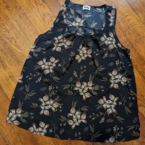 'New' Black flowery tank